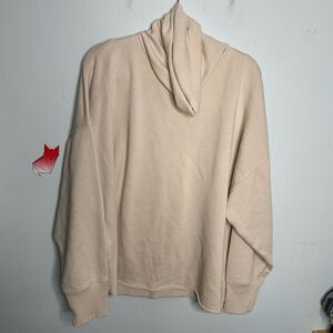 Aerie AEO Cozy Oversized Ribbed Turtleneck Sweatshirt Cream Color Size XL